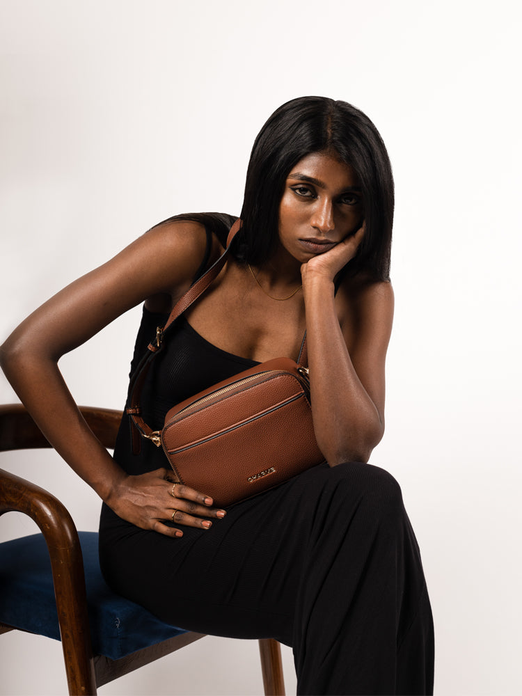 Boxed & Bold Cherry Red Sling Bag