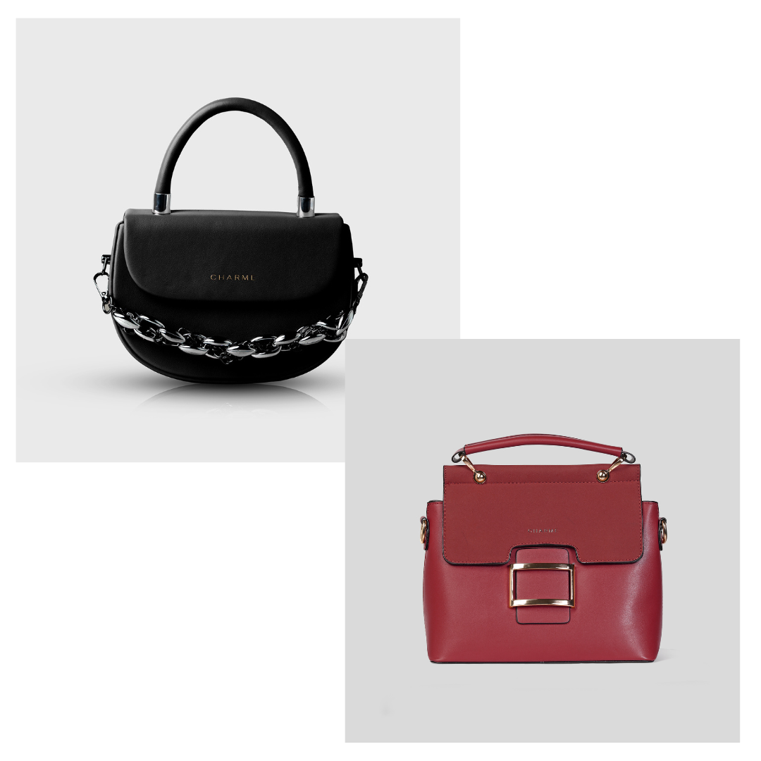 Bristle Boutique Sling Bag Burgundy Crossbody Mini Black CHARME