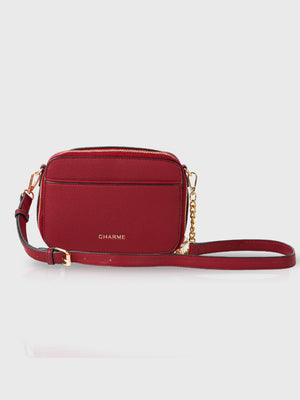 Boxed & Bold Cherry Red Sling Bag